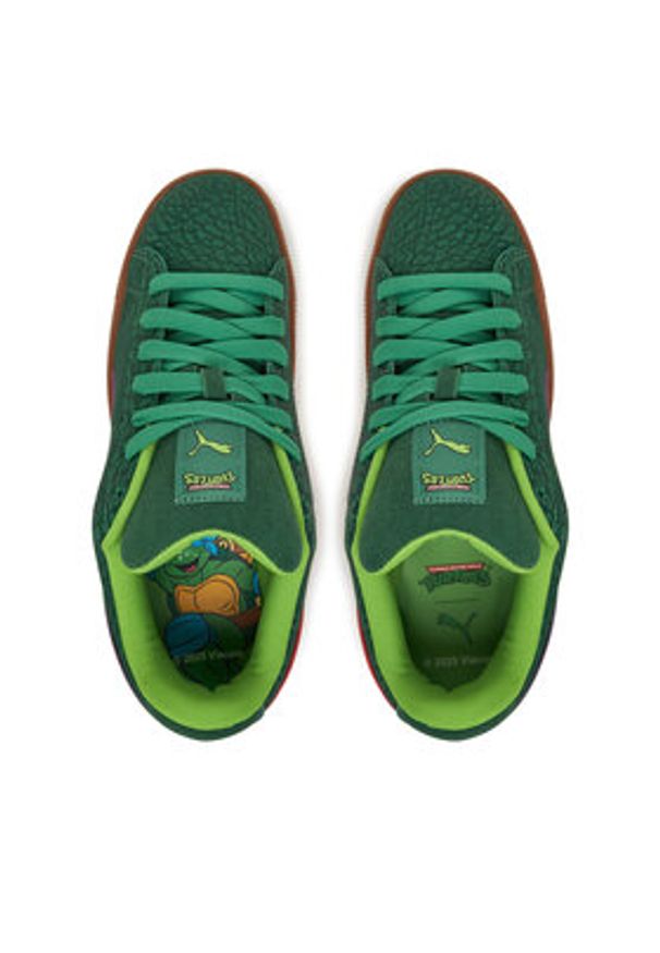 Puma Sneakersy Suede XL TMNT 401304 01 Zielony. Kolor: zielony. Materiał: nubuk, skóra. Model: Puma Suede