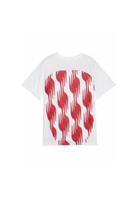 Puma - Młodzieżowa koszulka przedmeczowa z krótkim rękawem Girona FC PUMA White Red. Kolor: biały, czerwony, wielokolorowy. Długość rękawa: krótki rękaw. Długość: krótkie