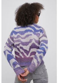 only - Only Sweter z domieszką wełny damski ciepły. Kolor: niebieski. Materiał: wełna. Długość rękawa: długi rękaw. Długość: długie #2