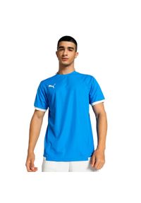 Puma - Męska Koszulka TeamLIGA. Okazja: na co dzień. Kolor: niebieski. Styl: casual