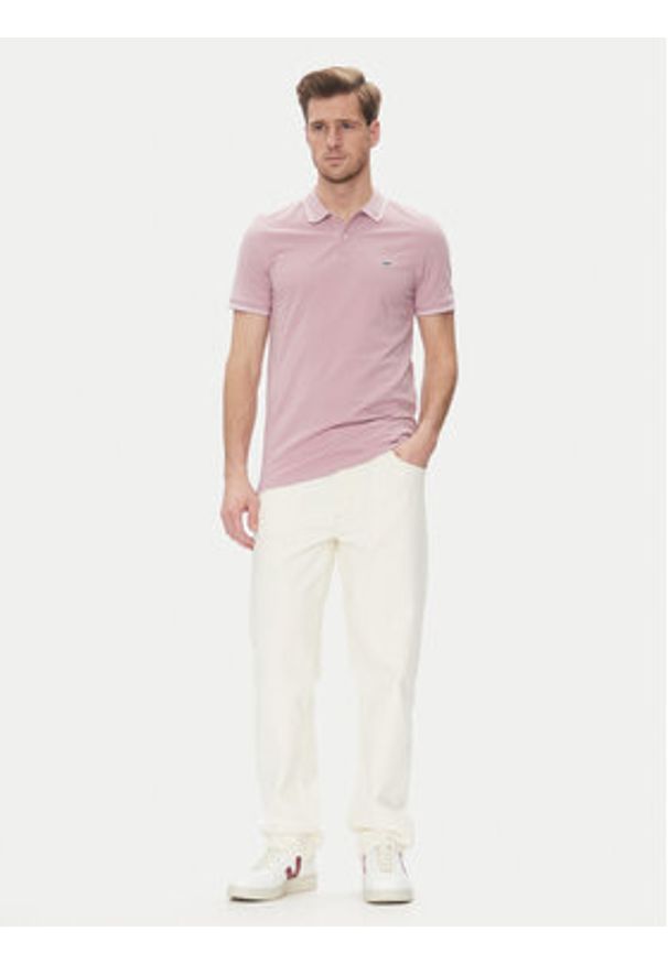 Lee Polo Pique 112363856 Fioletowy Regular Fit. Typ kołnierza: polo. Kolor: fioletowy. Materiał: bawełna