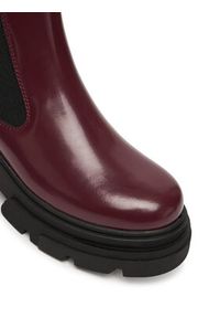 TOMMY HILFIGER - Tommy Hilfiger Sztyblety Shiny FW0FW09042 Brązowy. Kolor: brązowy. Materiał: skóra #5