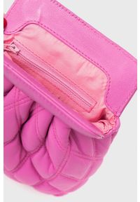 GESTUZ - Gestuz torebka skórzana kolor różowy. Kolor: różowy. Materiał: skórzane. Rodzaj torebki: na ramię #6