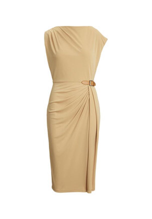 Lauren Ralph Lauren - LAUREN RALPH LAUREN Sukienka codzienna 250964076001 Beżowy Slim Fit. Okazja: na co dzień. Kolor: beżowy. Materiał: syntetyk. Typ sukienki: proste. Styl: casual