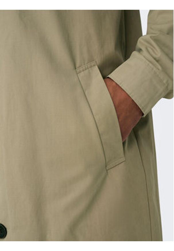 Only & Sons Trencz Malcom 22024246 Zielony Regular Fit. Kolor: zielony. Materiał: bawełna, syntetyk