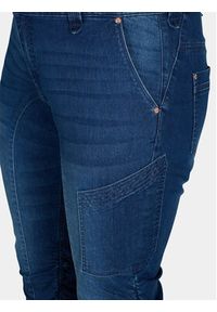 Zizzi Szorty jeansowe J10111A Granatowy Slim Fit. Kolor: niebieski. Materiał: bawełna #7