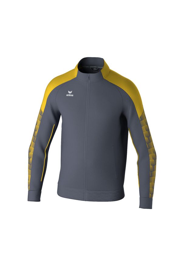 ERIMA - Dziecięca bluza dresowa Erima Evo Star. Kolor: żółty, szary, wielokolorowy. Materiał: dresówka. Długość rękawa: raglanowy rękaw. Sport: piłka ręczna, fitness