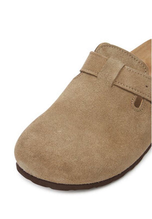 DeeZee Klapki W23Q22095 Beżowy. Kolor: beżowy. Materiał: zamsz, skóra