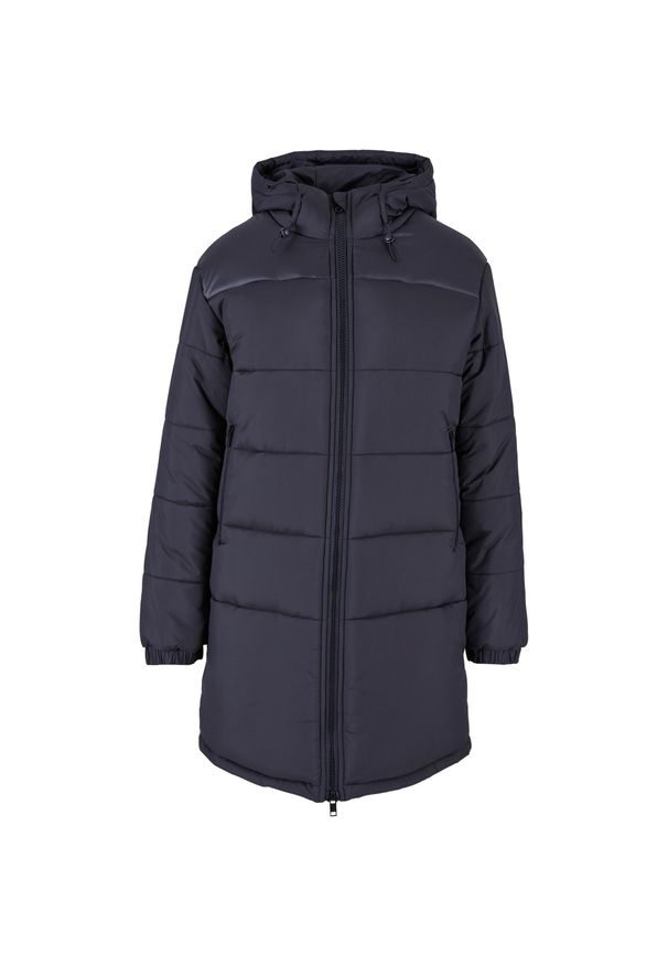 Damska długa kurtka z kapturem Urban Classics Mixed. Typ kołnierza: kaptur. Kolor: czarny. Materiał: puch. Długość: długie