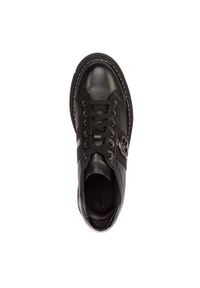 Wittchen - Damskie sneakersy skórzane z łańcuszkiem czarne. Okazja: na co dzień. Nosek buta: okrągły. Kolor: czarny. Materiał: skóra. Wzór: aplikacja #5