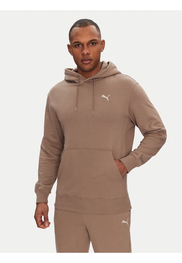 Puma Bluza Ess 629647 Brązowy Regular Fit. Kolor: brązowy. Materiał: bawełna