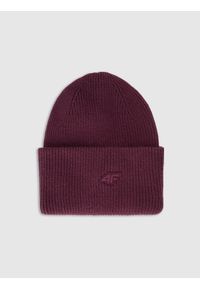 4f - 4F Czapka zimowa uniseks - czerwona Uniwersalny. Kolor: czerwony. Materiał: wiskoza, skóra, syntetyk, materiał. Sezon: zima. Styl: casual, klasyczny #1