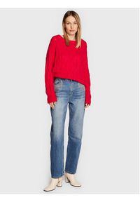 TwinSet - TWINSET Sweter 222TT3340 Czerwony Relaxed Fit. Kolor: czerwony. Materiał: syntetyk #2