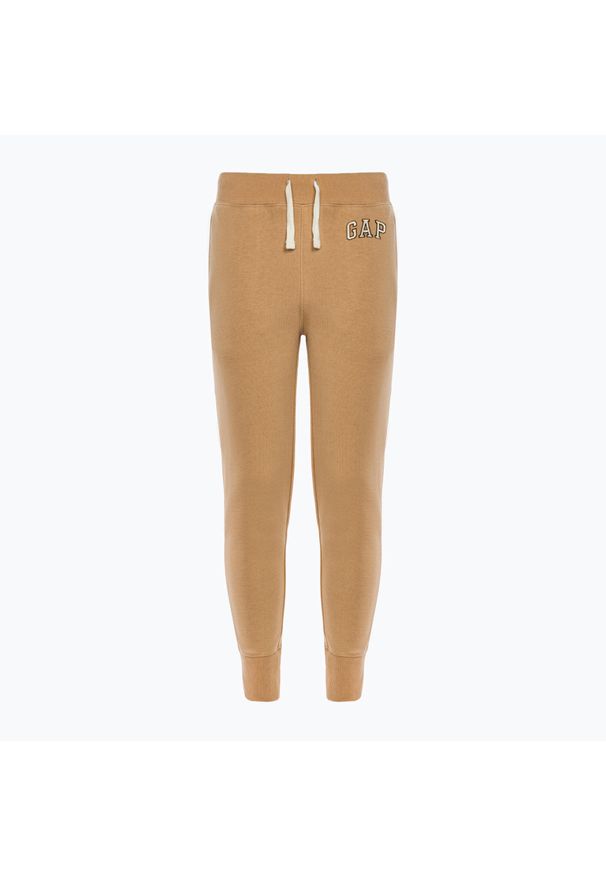 Spodnie dziecięce GAP V-Fall Fash Logo Jogger. Kolor: brązowy