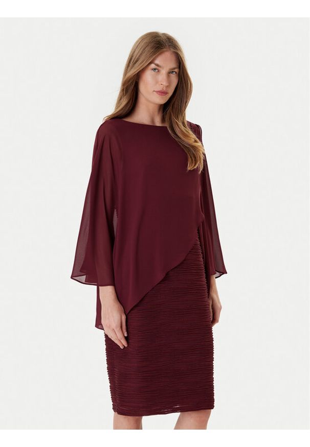 Joseph Ribkoff Sukienka koktajlowa 251720F25 Bordowy Regular Fit. Kolor: czerwony. Materiał: syntetyk. Styl: wizytowy