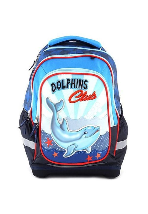 Target Docelowy plecak szkolny, Klub Delfinów, kolor niebieski. Kolor: niebieski