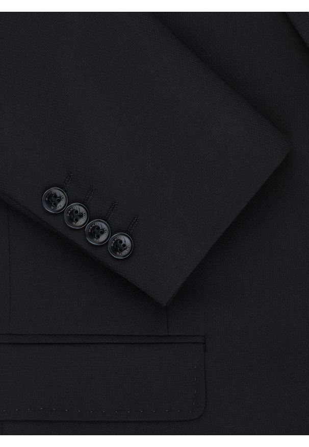 Pako Lorente - PAKO LORENTE – Klasyczna marynarka męska w kolorze czarnym. Kolor: czarny, niebieski. Materiał: poliester, wiskoza, jeans, elastan. Wzór: gładki. Styl: klasyczny