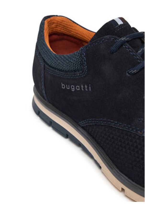 Bugatti Półbuty 333-9711W-1400-4100 Granatowy. Kolor: niebieski. Materiał: skóra, zamsz