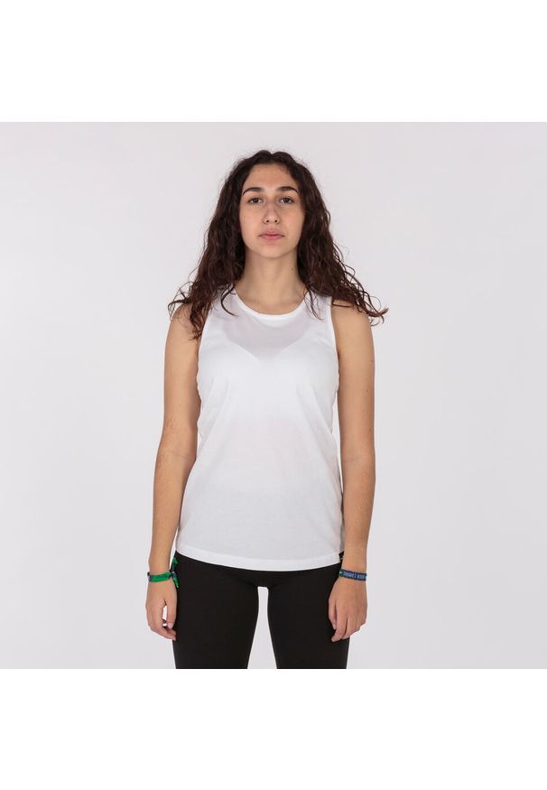 Damski Tanktop Joma Oasis Biały XL - Oddychający i Lekki. Kolor: biały. Materiał: bawełna. Sport: fitness