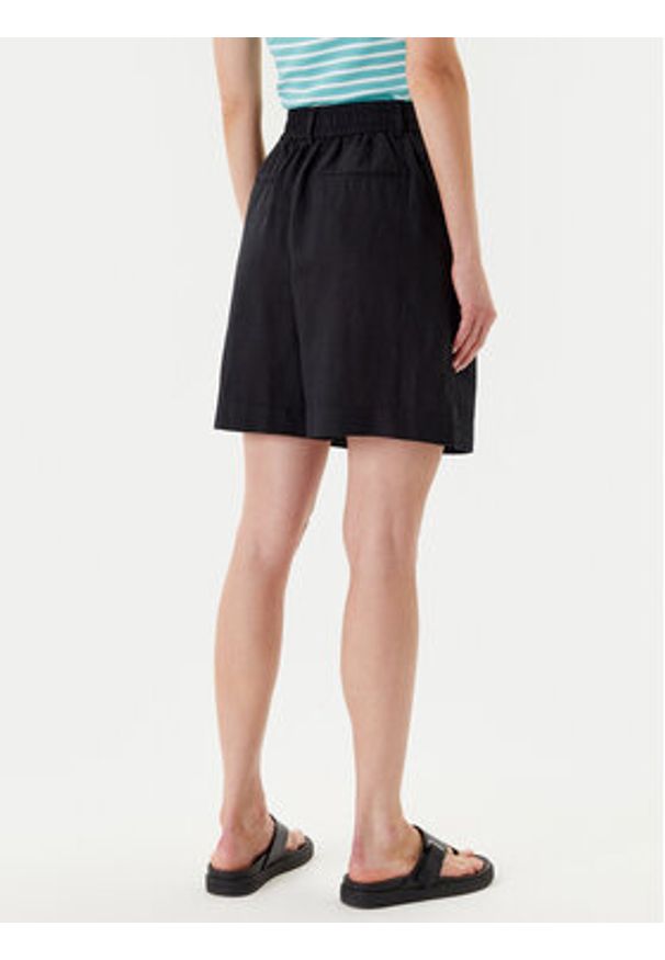 United Colors of Benetton - United Colors Of Benetton Bermudy 4AGHD901V Czarny Relaxed Fit. Kolor: czarny. Materiał: len