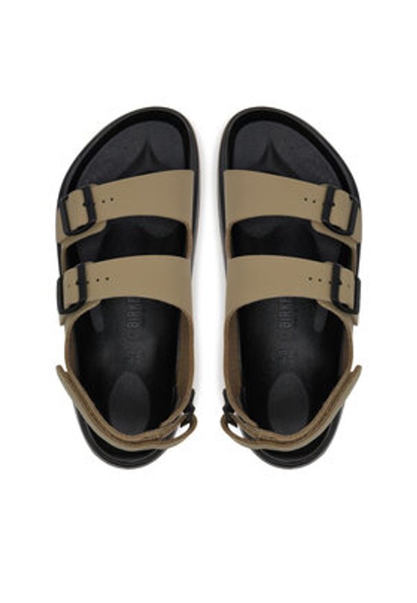 Birkenstock Sandały Mogami Terra 1029775 Khaki. Kolor: brązowy. Materiał: skóra