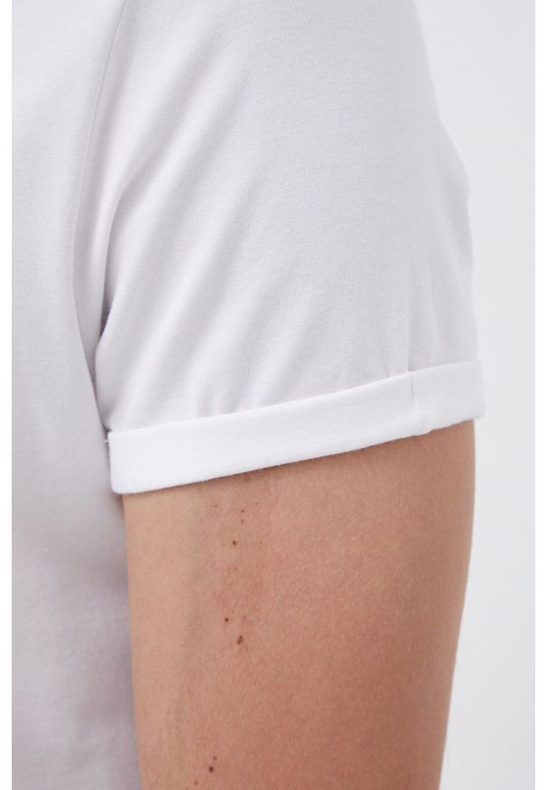 Resteröds - T-shirt. Okazja: na co dzień. Kolor: biały. Materiał: włókno, dzianina. Styl: casual