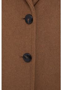 Sisley - Płaszcz z domieszką wełny. Kolor: beżowy. Materiał: wełna #3