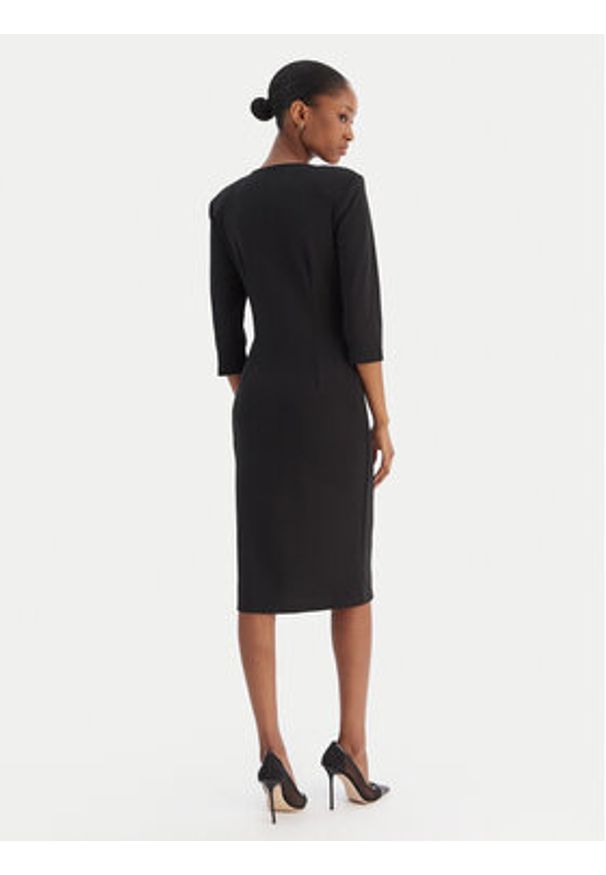 Rinascimento Sukienka koktajlowa CFC0020161002 Czarny Slim Fit. Kolor: czarny. Materiał: syntetyk. Styl: wizytowy