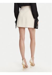 Elisabetta Franchi Spódnica mini GO-079-51E2 Écru Regular Fit. Materiał: syntetyk