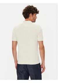 TOMMY HILFIGER - Tommy Hilfiger Polo MW0MW40701 Beżowy Regular Fit. Typ kołnierza: polo. Kolor: beżowy. Materiał: bawełna #3