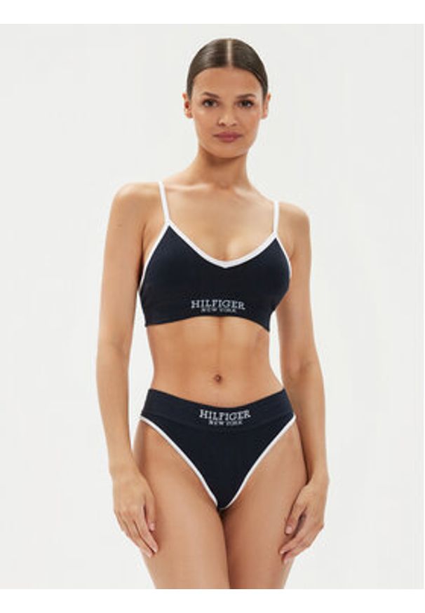 TOMMY HILFIGER - Tommy Hilfiger Stringi UW0UW05219 Granatowy. Kolor: niebieski. Materiał: bawełna