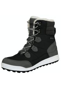 GUGGEN MOUNTAIN - Wodoodporne buty zimowe damskie futro wełna jagnięca. Kolor: szary. Materiał: futro, wełna. Sezon: zima. Styl: elegancki
