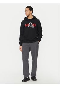 Hugo - HUGO Bluza Dueleyo 50530580 Czarny Regular Fit. Kolor: czarny. Materiał: bawełna #4
