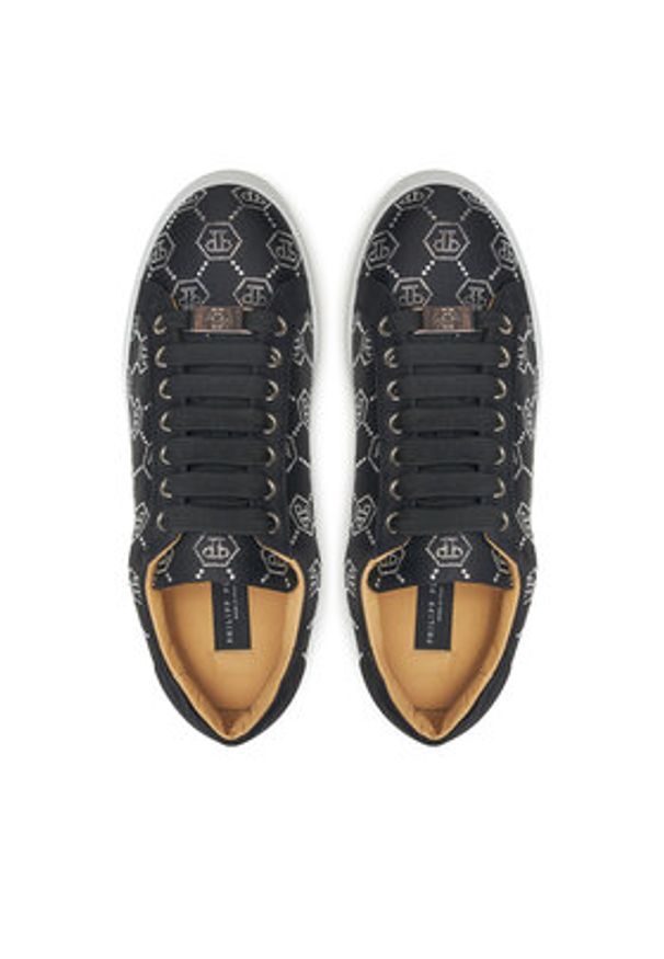 Philipp Plein - PHILIPP PLEIN Sneakersy AADS WSC2758 PTE028N Czarny. Kolor: czarny. Materiał: materiał