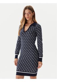 Guess Sukienka dzianinowa W5BK25 Z3JD2 Granatowy Slim Fit. Kolor: niebieski. Materiał: syntetyk