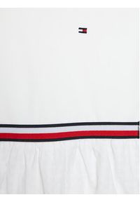 TOMMY HILFIGER - Tommy Hilfiger Sukienka codzienna Global Stripe KG0KG07925 D Biały Regular Fit. Okazja: na co dzień. Kolor: biały. Materiał: bawełna. Typ sukienki: proste. Styl: casual