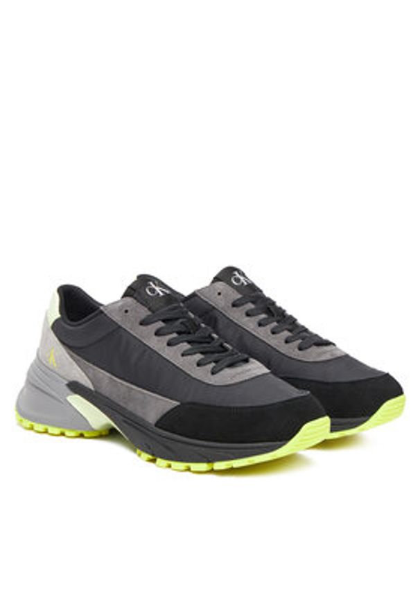 Calvin Klein Jeans Sneakersy Hike Runner Casual Ny-Su YM0YM01292 Czarny. Okazja: na co dzień. Kolor: czarny. Materiał: skóra