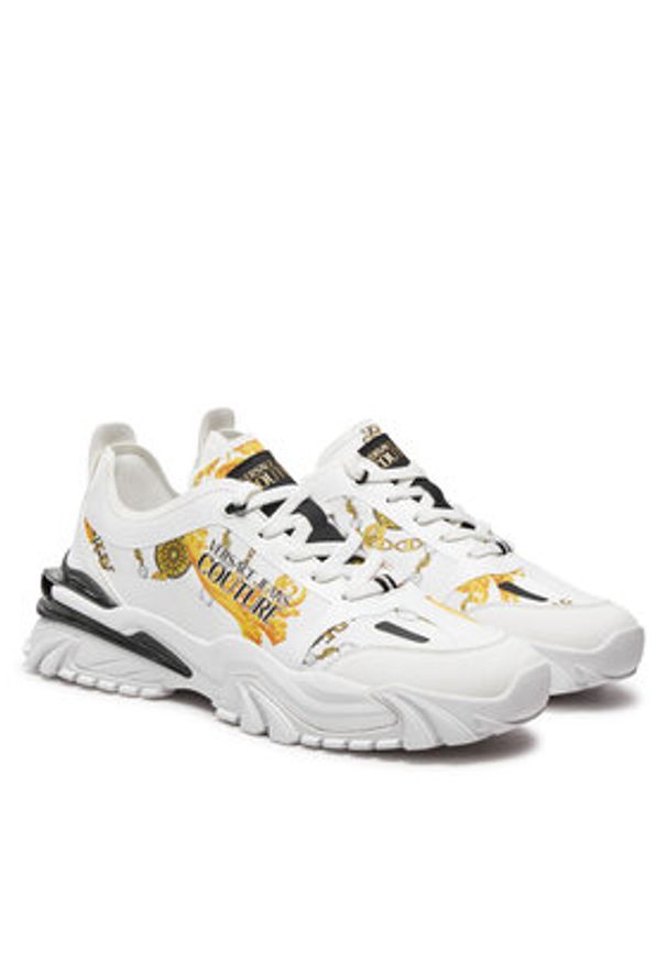 Versace Jeans Couture Sneakersy 77YA3SIB ZS891 Biały. Kolor: biały. Materiał: materiał