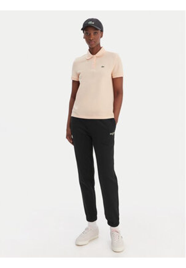 Lacoste Spodnie dresowe XF7604 Czarny Regular Fit. Kolor: czarny. Materiał: bawełna