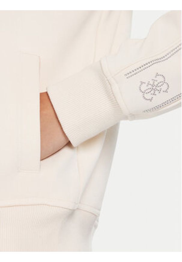 Guess Bluza V5BQ15 KCX22 Beżowy Regular Fit. Kolor: beżowy. Materiał: syntetyk