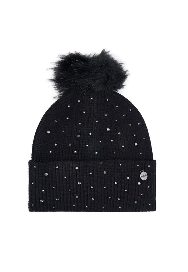 Guess Czapka AW5213 POL01 Czarny. Kolor: czarny. Materiał: akryl