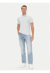 TOMMY HILFIGER - Tommy Hilfiger Polo MW0MW39994 Błękitny Regular Fit. Typ kołnierza: polo. Kolor: niebieski. Materiał: bawełna #5