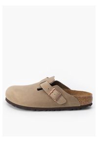 Birkenstock Klapki Boston 1019484 Brązowy. Kolor: brązowy. Materiał: skóra