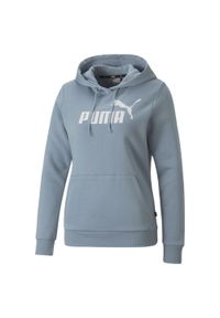 Bluza dresowa damska Puma ESS LOGO. Kolor: niebieski. Materiał: dresówka