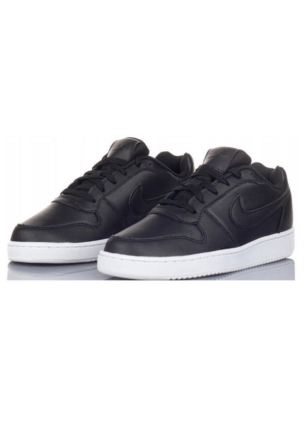 Buty Sportowe Damskie Nike Ebernon Low. Okazja: na co dzień. Kolor: czarny. Materiał: skóra