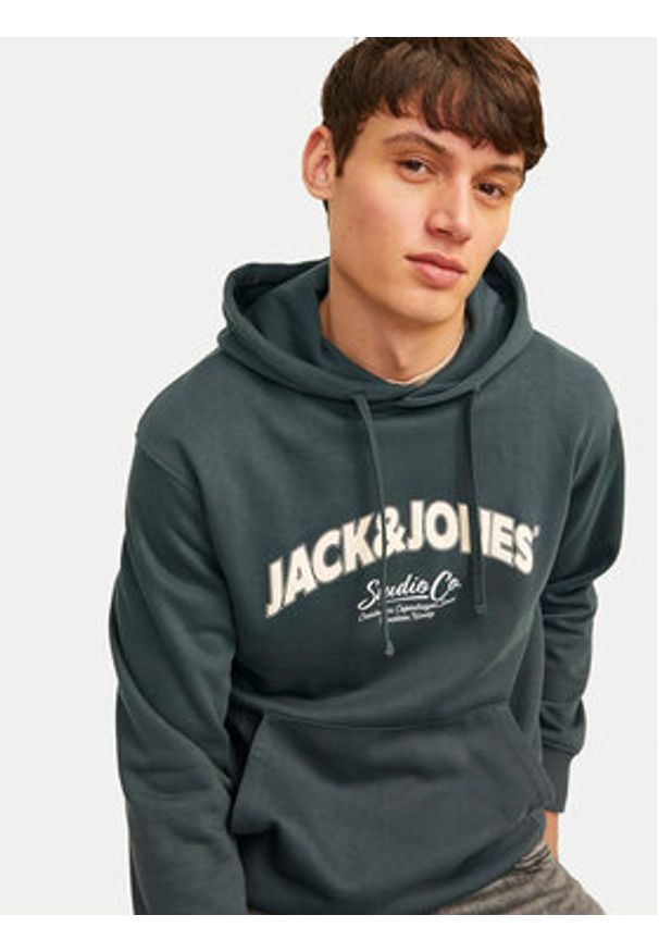 Jack & Jones - Jack&Jones Bluza Bronx 12262919 Zielony Regular Fit. Kolor: zielony. Materiał: bawełna