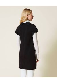 TwinSet - TWINSET - Mini sukienka w pepitkę. Kolor: czarny. Wzór: jednolity. Typ sukienki: proste. Długość: mini #5
