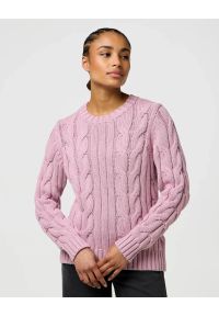 Wrangler - DAMSKI SWETER WRANGLER CABLE KNIT CREW KEEPSAKE LILAC 112370799 #1