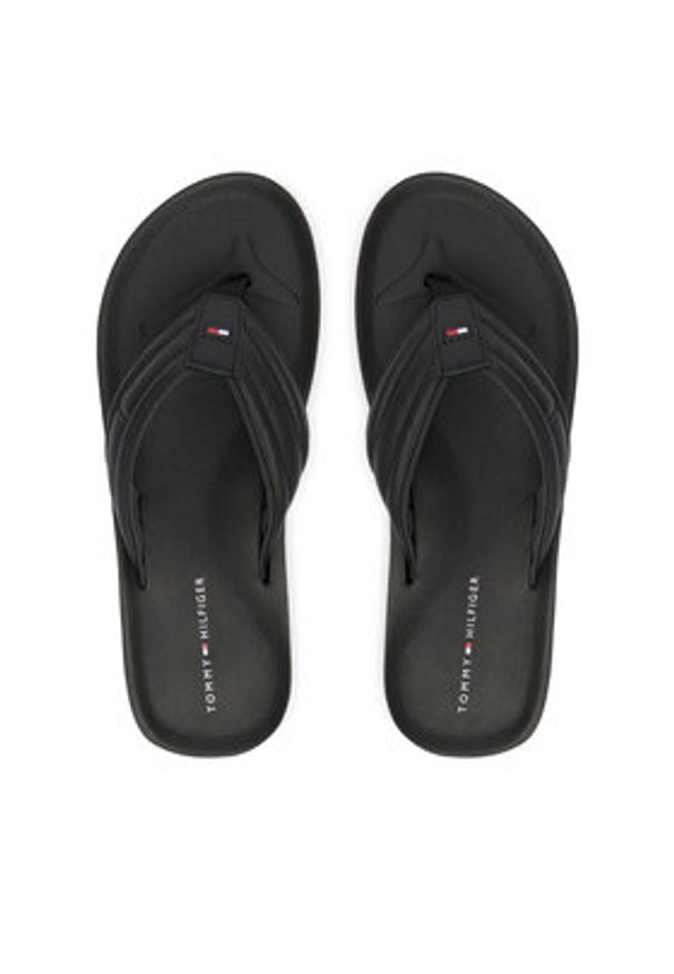 TOMMY HILFIGER - Tommy Hilfiger Japonki Hilfiger Padded Beach Sandal FM0FM05801 Czarny. Kolor: czarny. Materiał: syntetyk