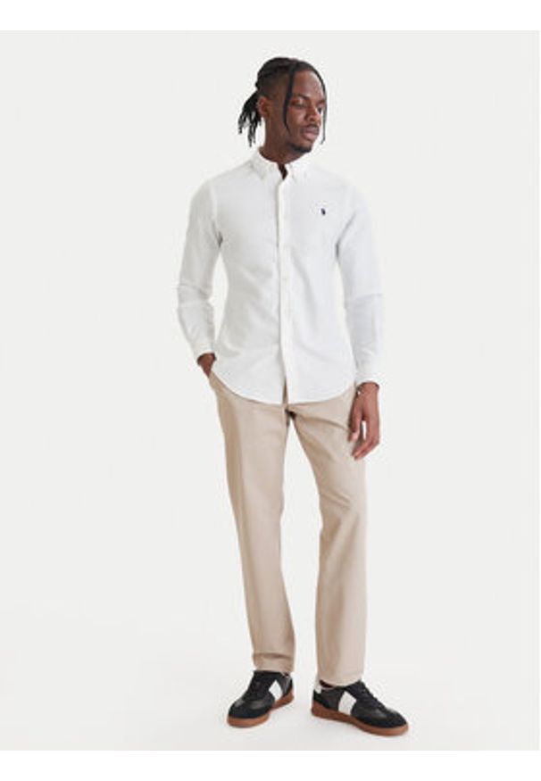 Polo Ralph Lauren Koszula Classics 710736557 Biały Slim Fit. Typ kołnierza: polo. Kolor: biały. Materiał: bawełna